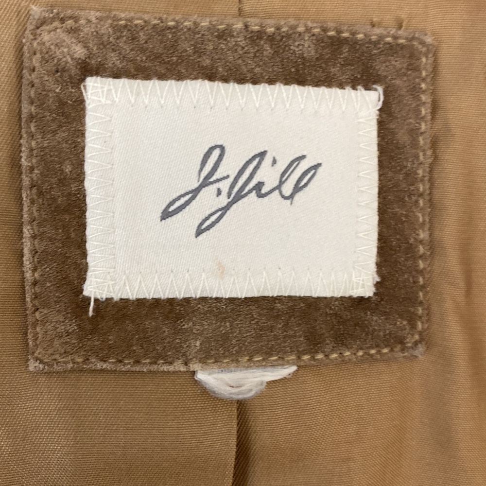 J. Jill Embroidered Sleeves Suede Leather Jacket - Picture 12 of 12